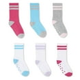 thumbnail image 1 of George Baby Girls' Sporty Crew Socks 6-Pack, 1 of 1