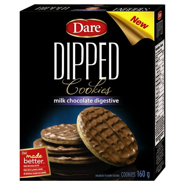 Biscuits digestifs enrobés au chocolat au lait de Dare