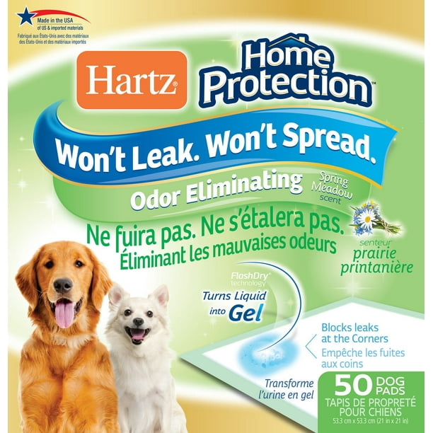 Tapis de propreté pour chiens éliminant les mauvaises odeurs à parfum de prairie printanière Home Protection de Hartz