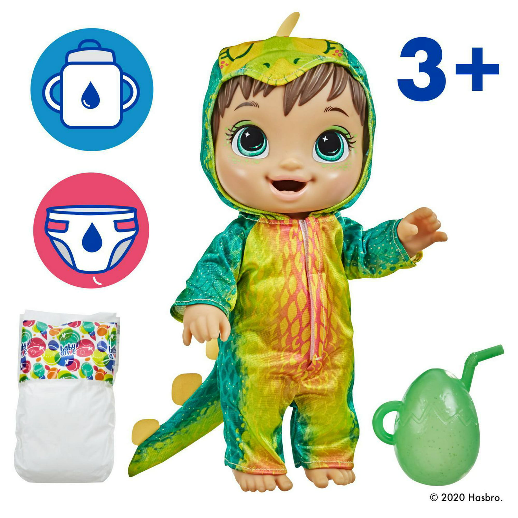 Baby Alive Sunshine Love Doll, Dinosaur Towel, 10-Inch Waterplay Baby Doll,  Sunglasses, Blonde Hair Toy for Kids 3 and Up - Baby Alive