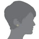 PAJ Boucles d'oreilles auréolées de PAJ en argent sterling avec pierre de naissance de novembre – image 2 sur 2