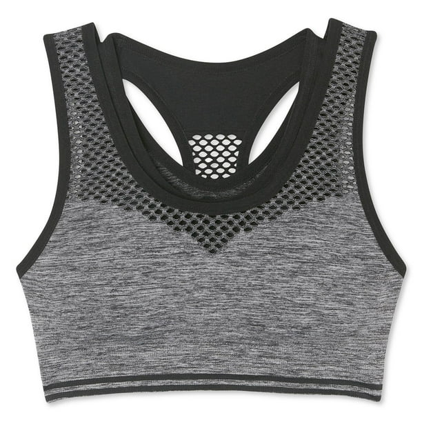 Athletic Works Womens Seamless Racerback Sportsbra, 2 Pack, Black/Grey, 3X  : : Clothing, Shoes & Accessories