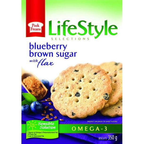 Biscuits bleuets-cassonade avec lin Style de vie de Peek Freans 350 g