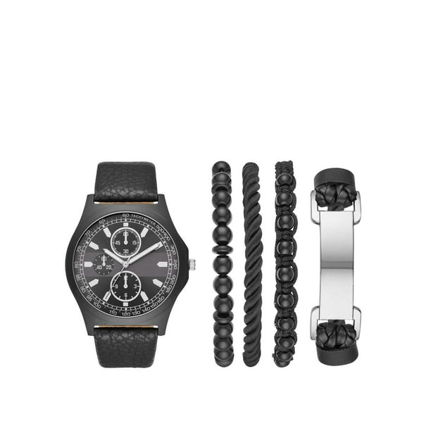 Ens. montre Trend Watches pour hommes avec quatre bracelets
