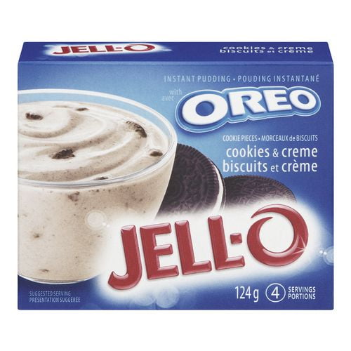 JELL-O Pouding instantané Biscuits et crème Oreo JELL-O Pouding instantané Biscuits et crème 124 g