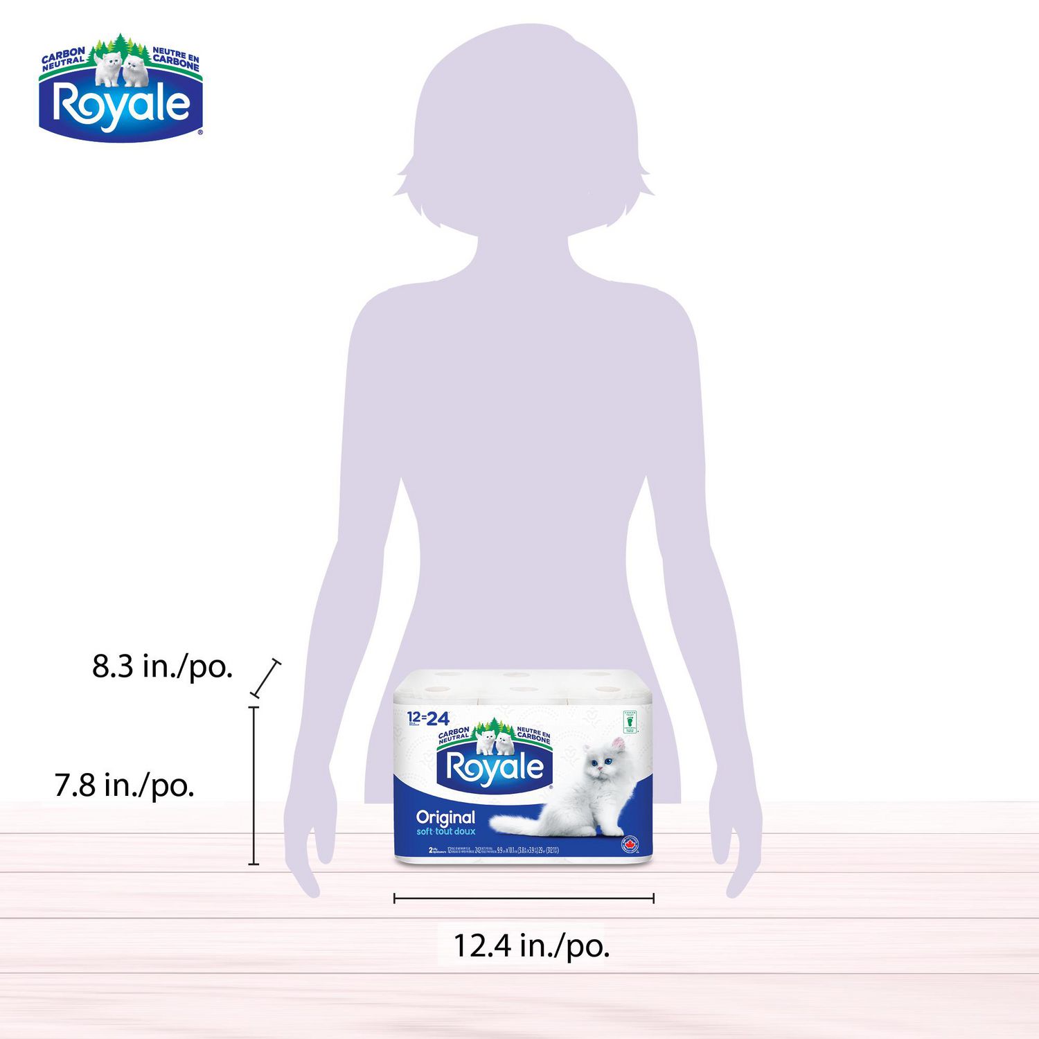 Royale Original Toilet Paper, 12 Equal 24 Bathroom tissue rolls, 2
