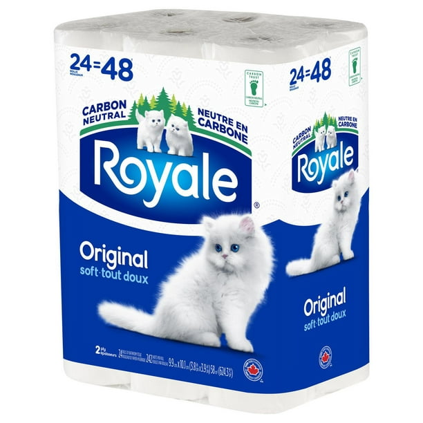 Royale Original Recyclable Paper Pack, 9 Equal 24 Toilet Paper Rolls,  2-Ply, 327 Sheets a Roll