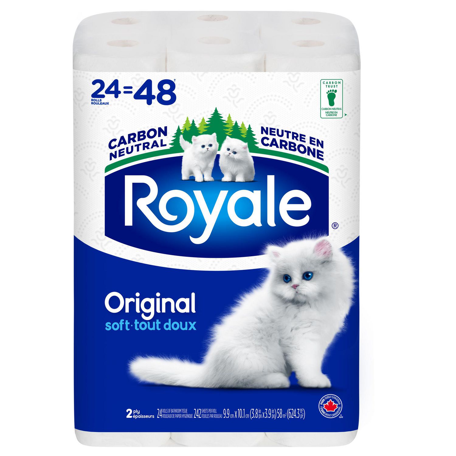 Royale Original Toilet Paper, 24 Equal 48 Bathroom tissue rolls, 2