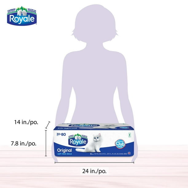 Royale Original Toilet Paper, 30 Equal 80 Bathroom tissue rolls, 2