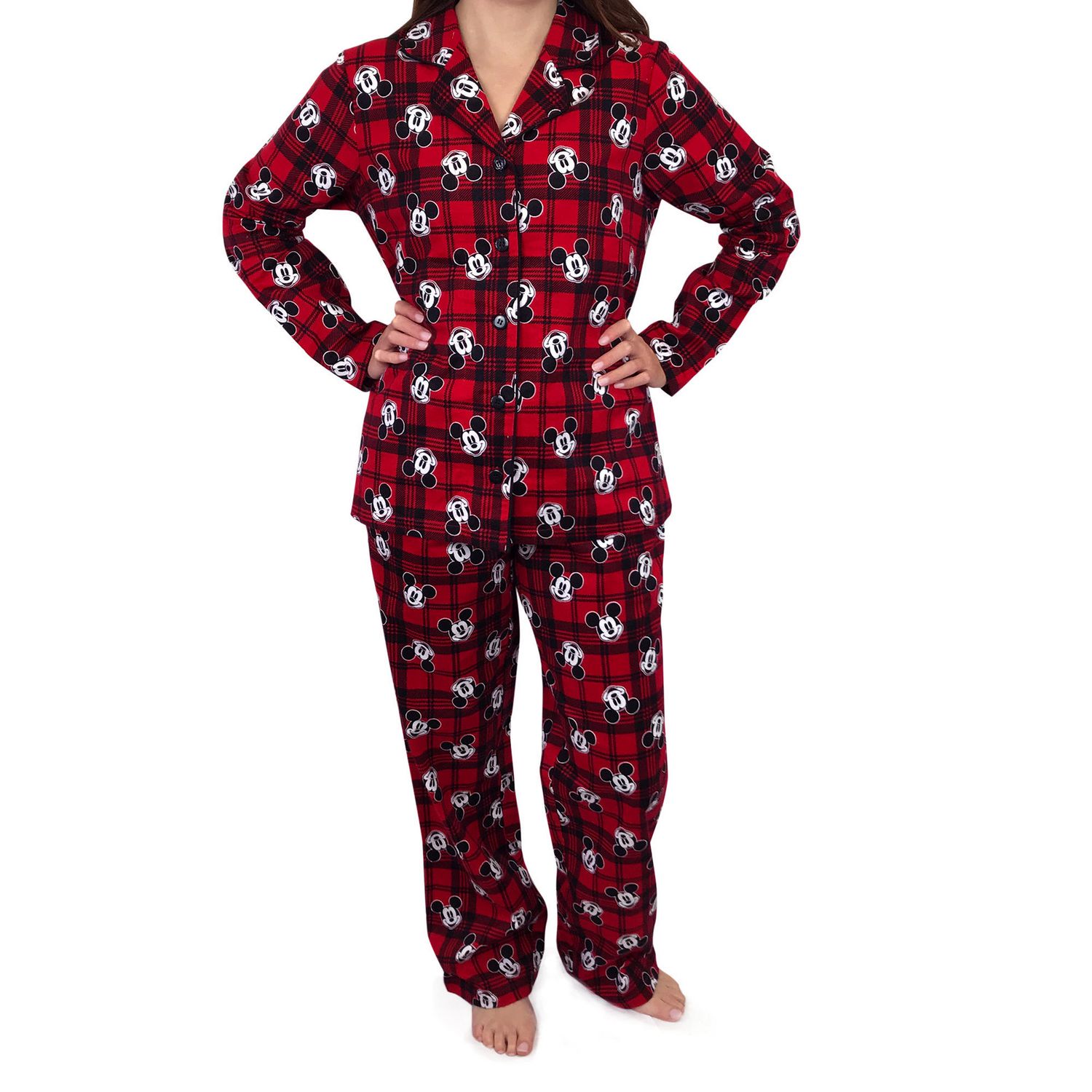 Envision Show you Acquiesce Disney Ladies' Mickey Mouse Long Sleeve Flannel Pyjama Set | Walmart Canada