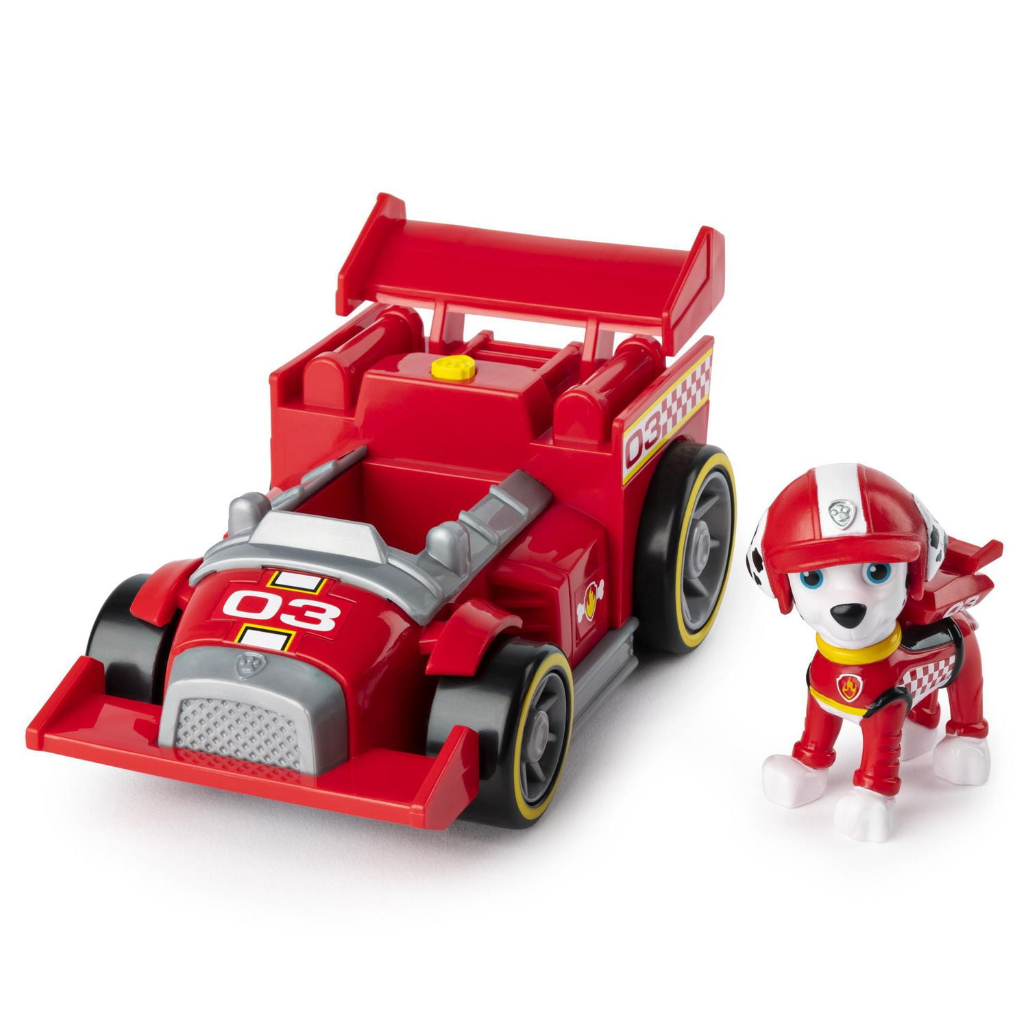 PAW Patrol Ready Race Rescue Marshall s Race Go Deluxe Vehicle with Sounds for Kids Aged 3 and Up