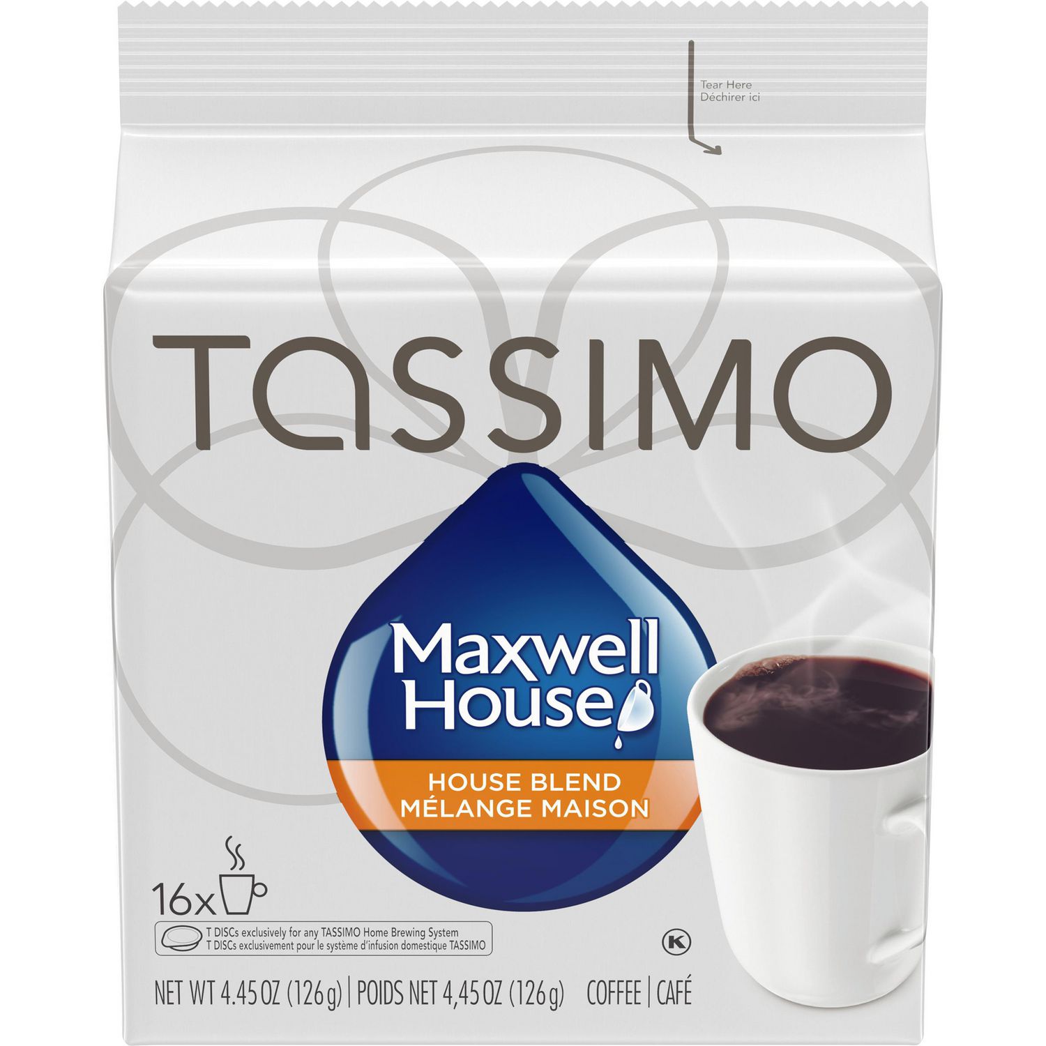 Tassimo Maxwell House House Blend Coffee Single Serve T Discs