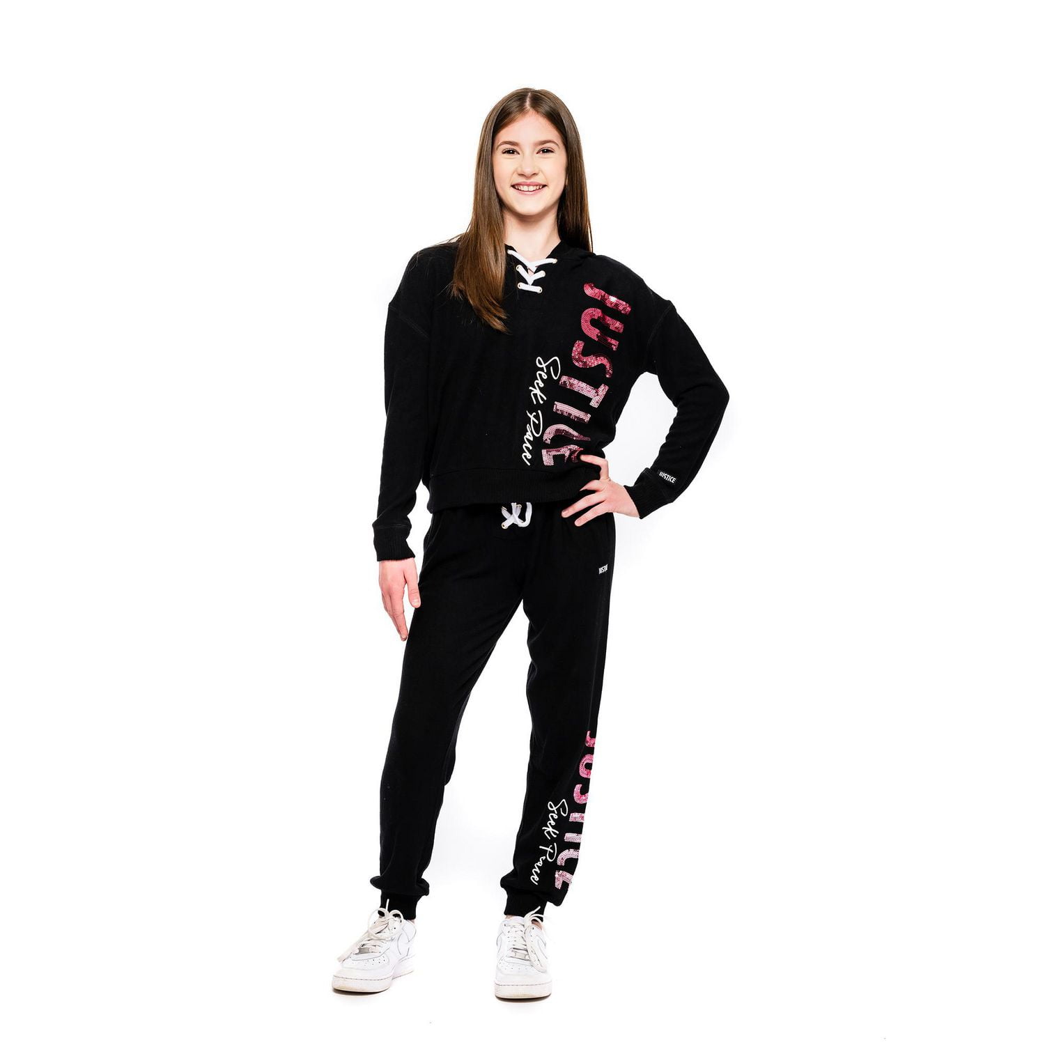 Girls Justice Radiating Joy Long Sleeve Hoodie