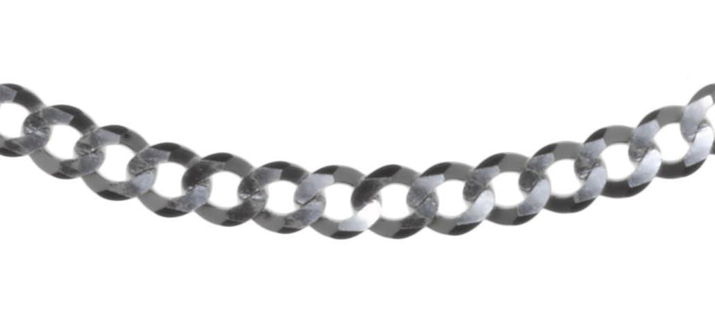 Sterling Silver 20" Men's Chain with Curb Links