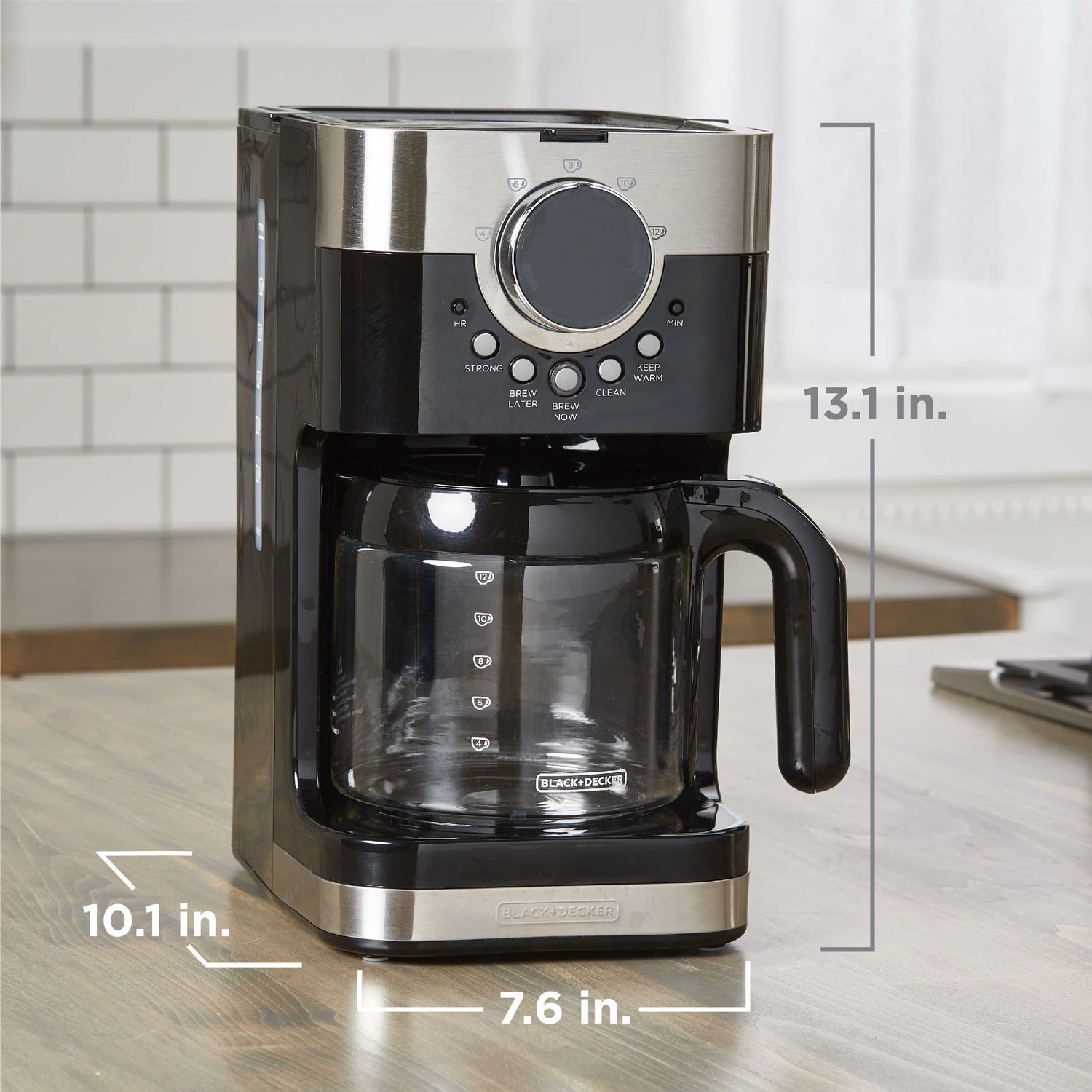 BLACK DECKER Programmable 12 Cup Coffeemaker Stainless Steel