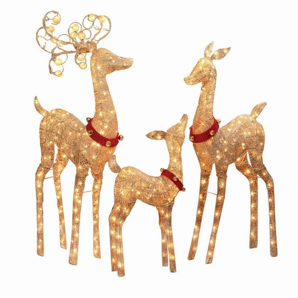 Holiday Time Deer Family Sculpture - Set of 3 - Walmart.ca