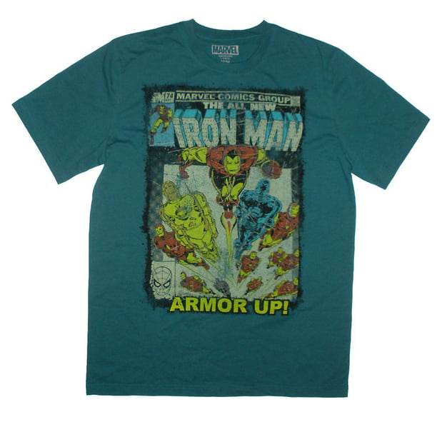 T-shirt Iron Man de Marvel avec tissu en détresse pour hommes