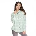 thumbnail image 1 of No Boundaries Women's Oversized Flannel Shirt, 1 of 6