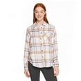 thumbnail image 1 of No Boundaries Women's Oversized Flannel Shirt, 1 of 6