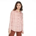 thumbnail image 1 of No Boundaries Women's Oversized Flannel Shirt, 1 of 6