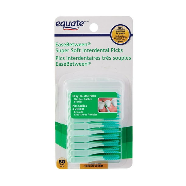 Equate EaseBetween® Super soft Interdental Picks, 80 Picks / 1 Travel ...