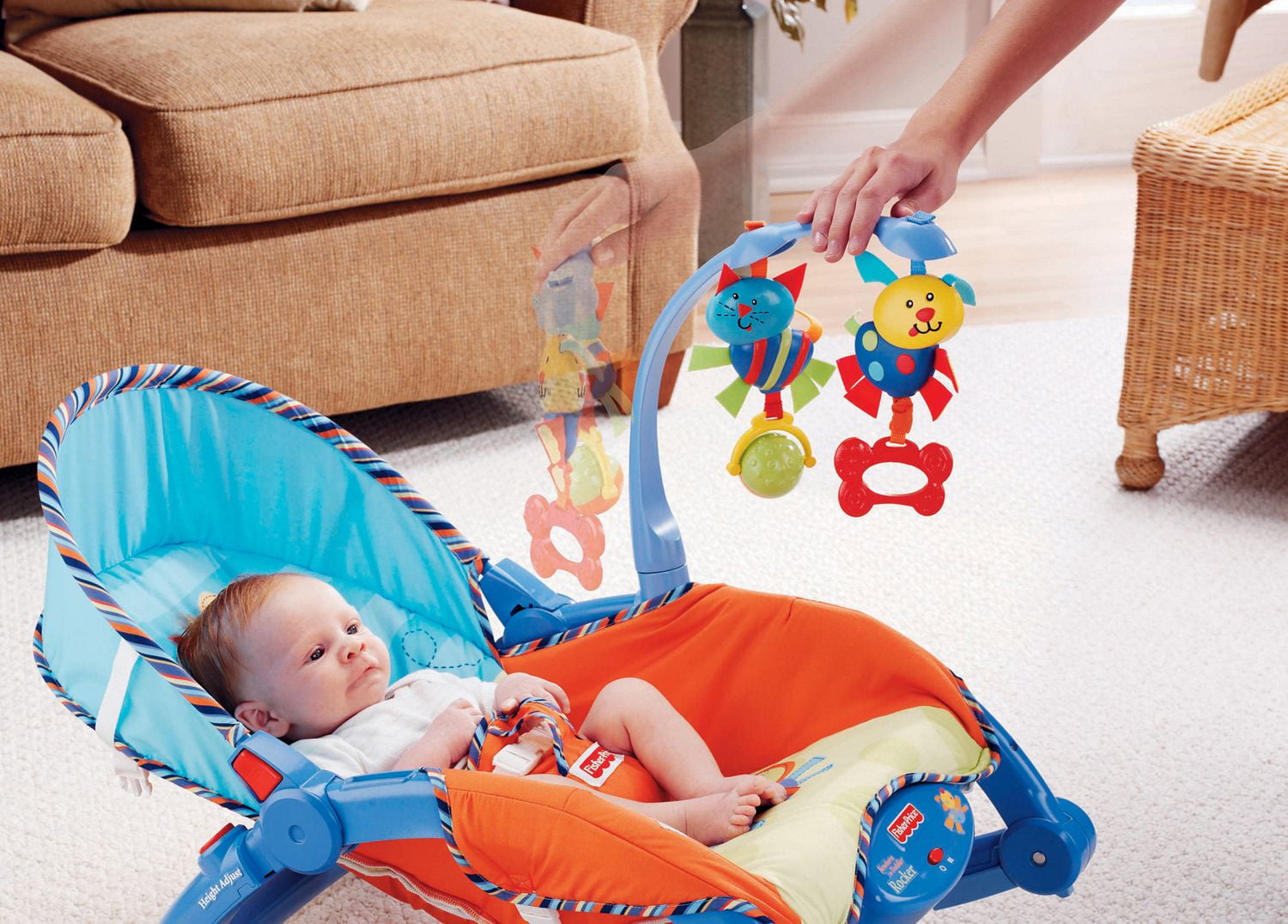 Fisher price infant to toddler rocker tiny tea time online