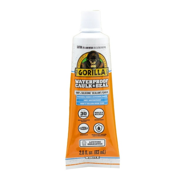 Gorilla Glue 108324 - Gorilla Waterproof Caulk & Seal - Clear (2.8oz)