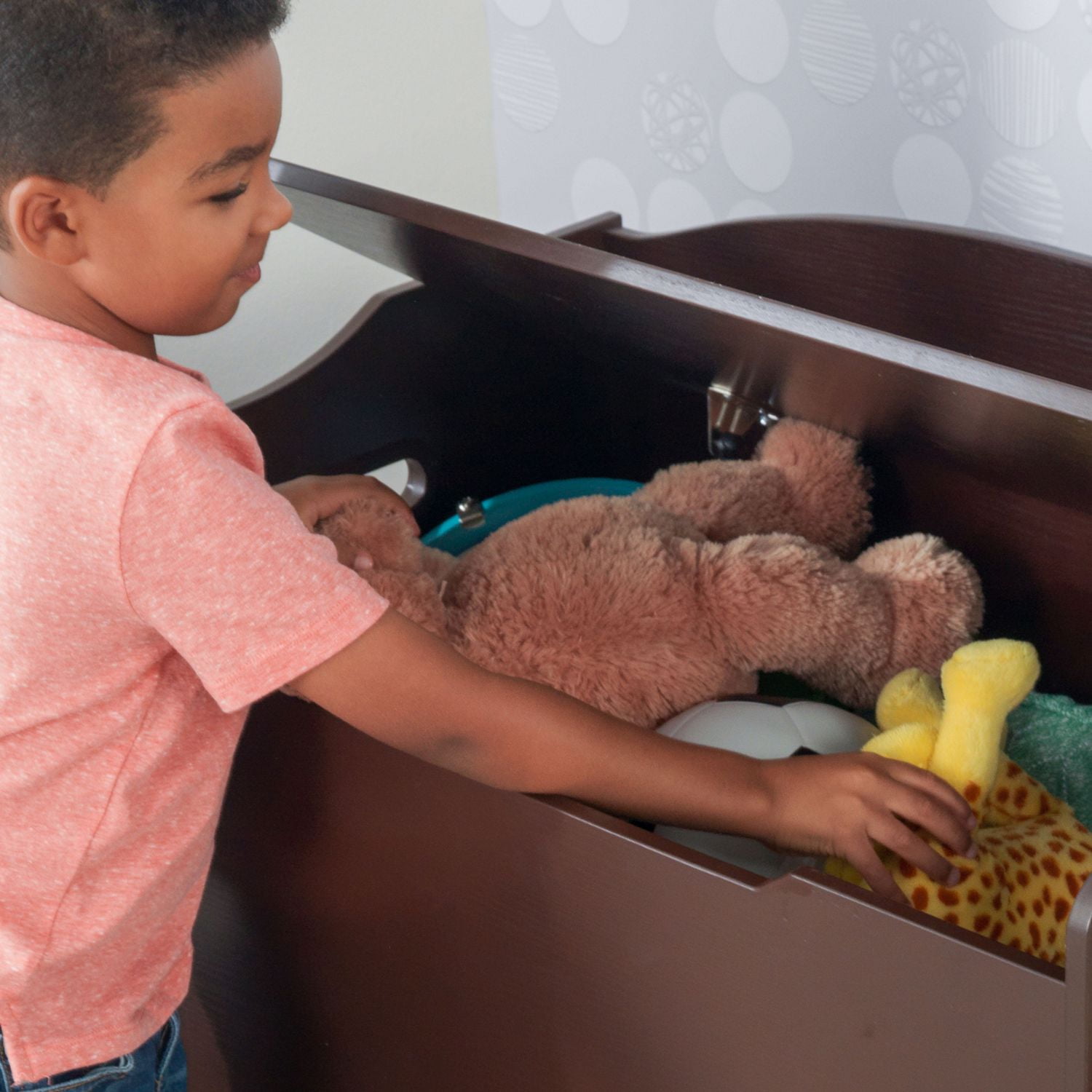 Kidkraft austin deals toy box espresso