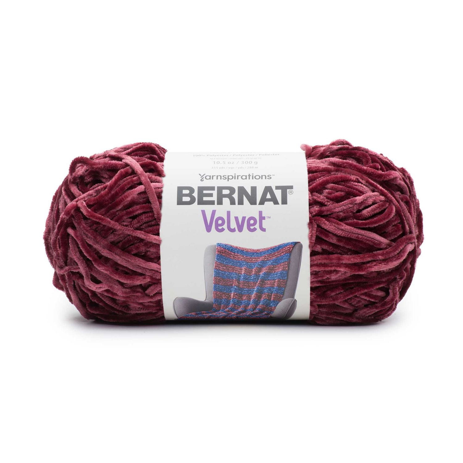 BERNAT VELVET YARN (330G/10.5OZ), BURGUNDY PLUM | Walmart Canada