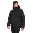 thumbnail image 4 of Dark Black Men's Hooded Puffer Jacket, 4 of 6