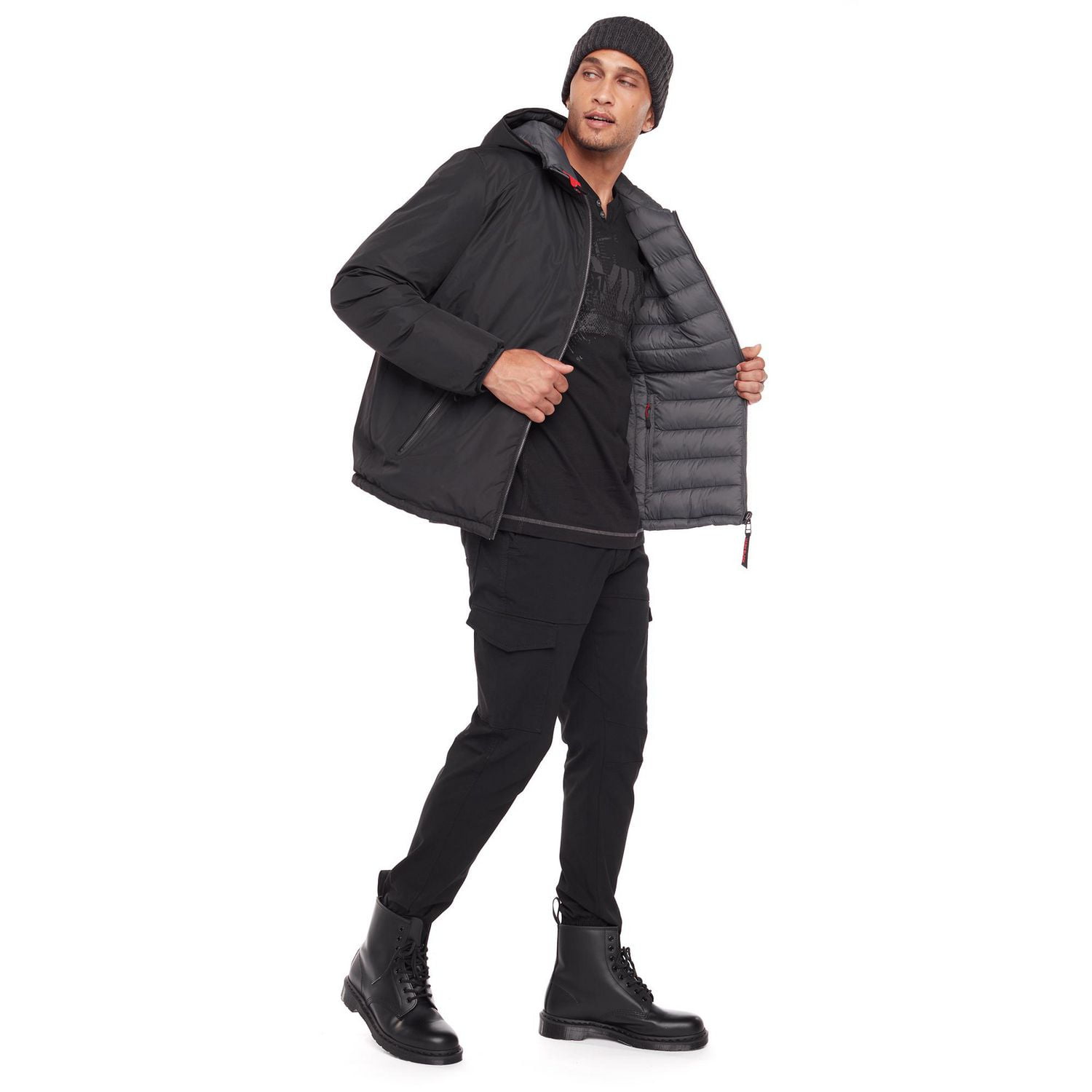 Veste révérsible de Dark Black pour hommes