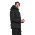thumbnail image 2 of Dark Black Men's Hooded Puffer Jacket, 2 of 6