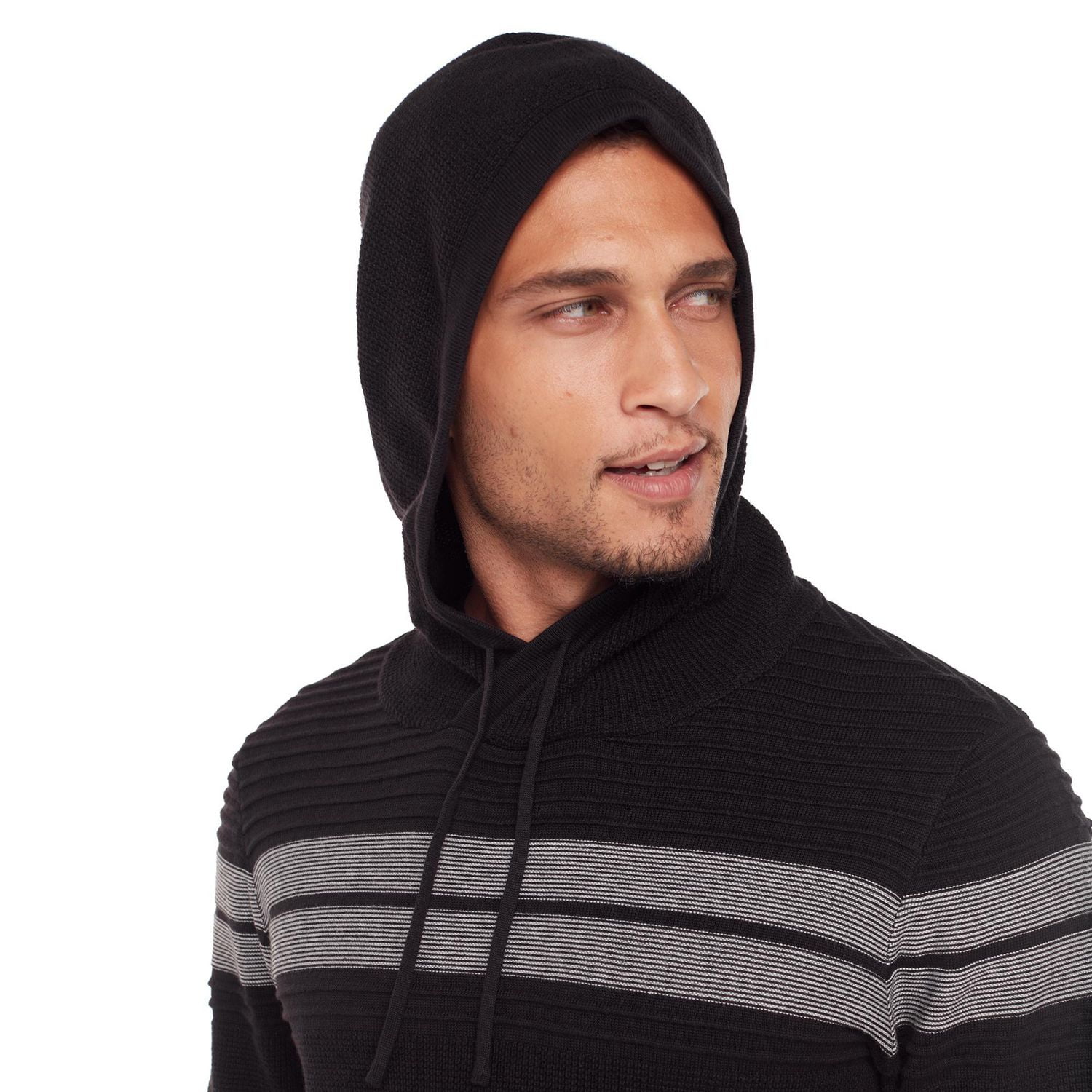 Chandail manches longues à capuchon Dark Black