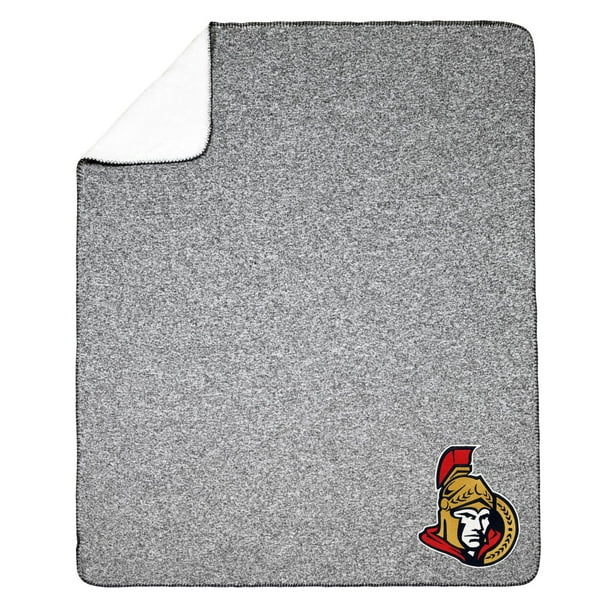 Jeté en tricot avec emblème d'équipe NHL - Ottawa Senators