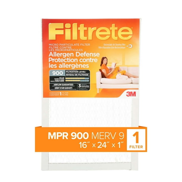 Filtre micro pour la réduction des particules « Protection contre les allergènes » Filtrete(MC), MPR 900 16 po&nbsp;x&nbsp;25 po&nbsp;x&nbsp;1&nbsp;po