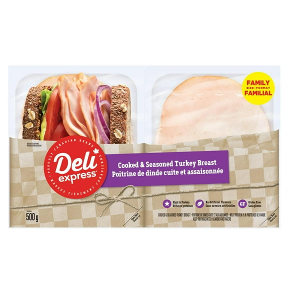 Deli Express Value Size Cooked & Seasoned Turkey Breast, 500 g