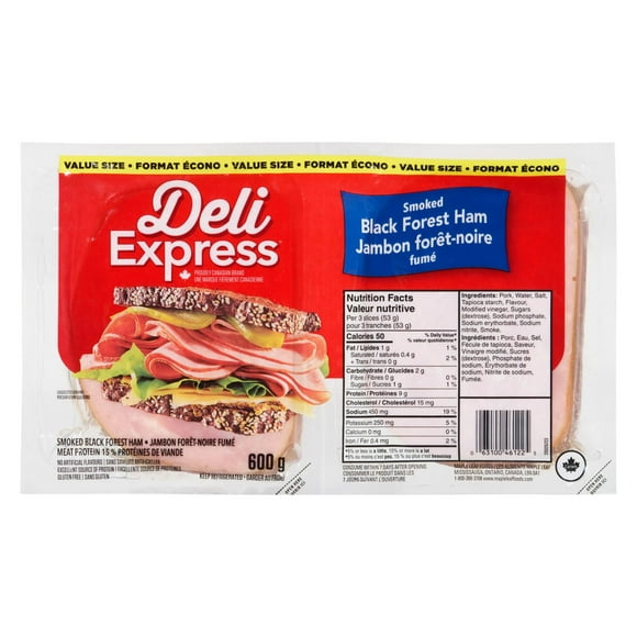 Deli Express Smoked Black Forest Ham, 600 g
