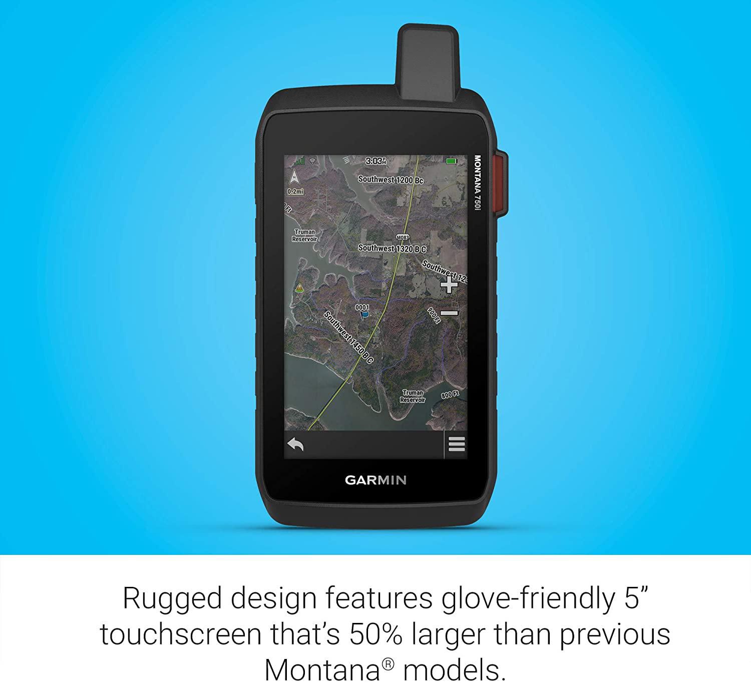 Garmin Montana 750i, Rugged GPS Handheld with Built-in inReach 