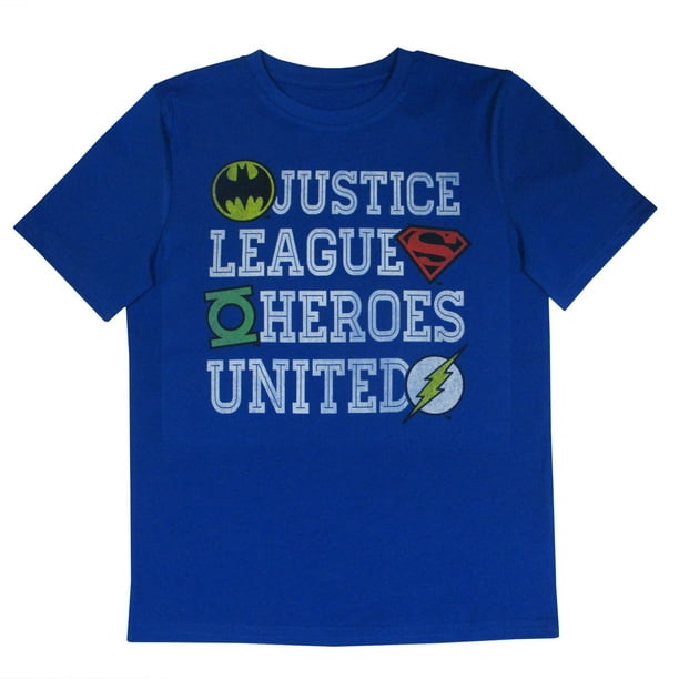 T-shirt à manches courtes de Justice League Heroes United pour garçons