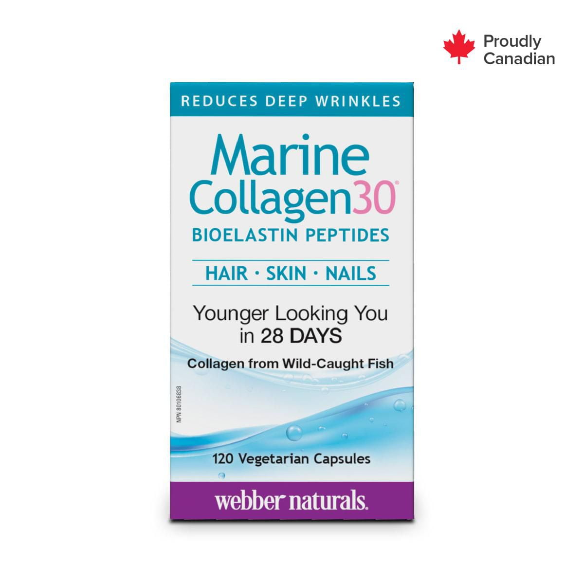 Webber Naturals Marine Collagen30® Bioelastin Peptides Vegetarian