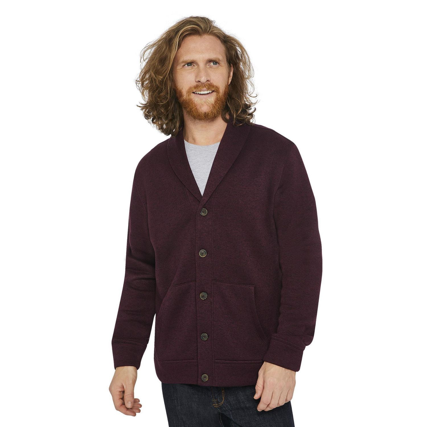 Men's Fleece Cardigan Sweater Walmart Canada