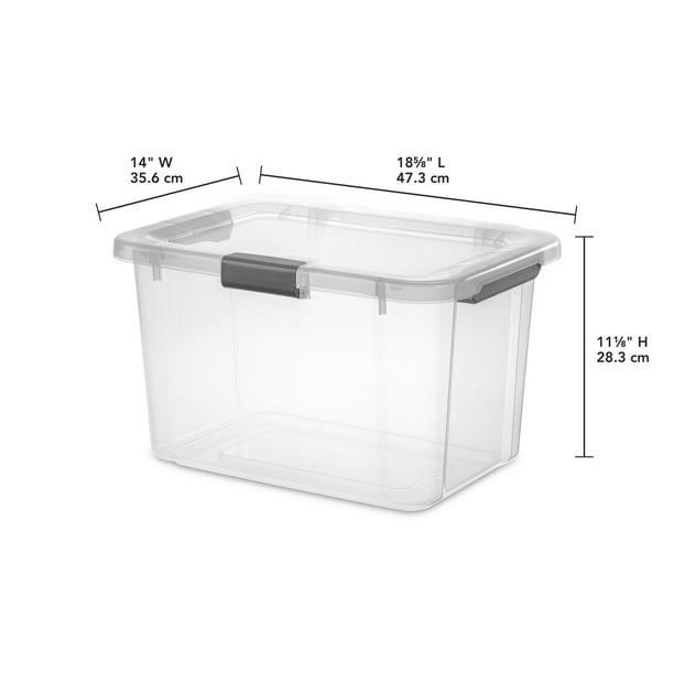Boîte de rangement en plastique avec couvercle - 14 litres - ON