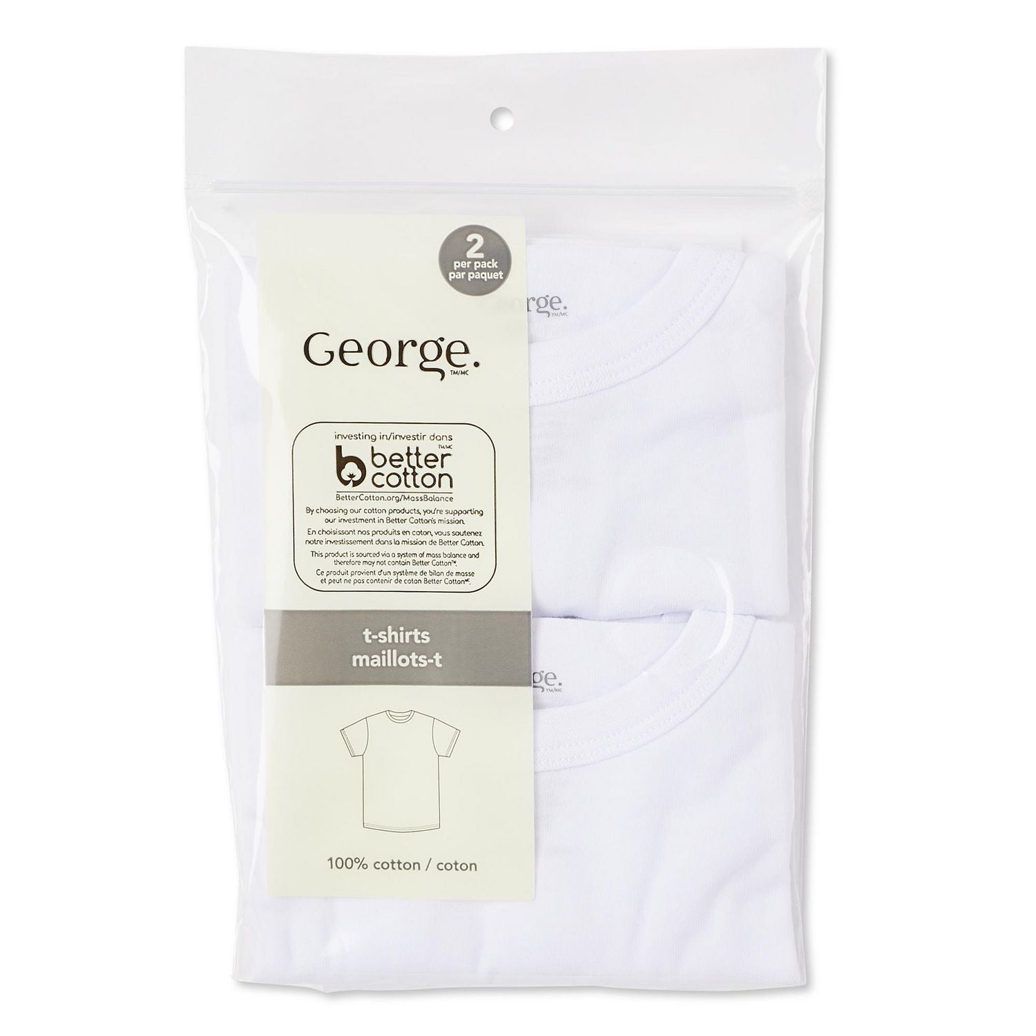 Lot de 2 t-shirts en coton George pour petits garçons Tailles 2T/3T-4T