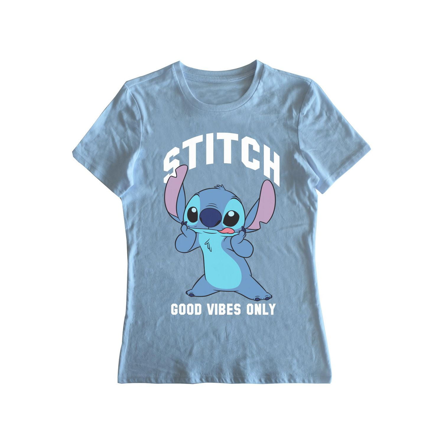 Ladies Disney Lilo & Stitch Good Vibes Only Short Sleeve T-Shirt