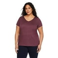 thumbnail image 1 of George Women's Plus V-Neckline Tee, 1 of 6