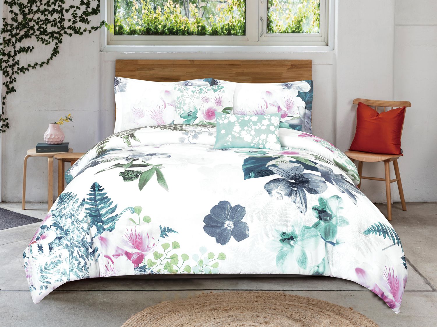 Malibu Home Collection 4 PC Comforter Set Kasama Multi (Twin) | Walmart ...