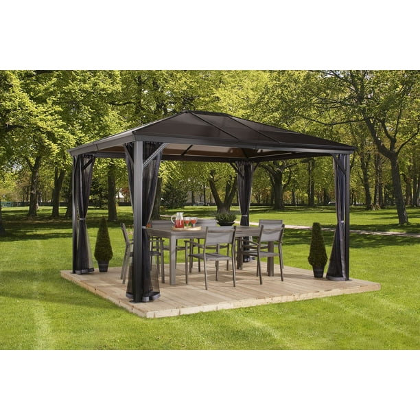 SOJAG Mykonos - Moustiquaire pour gazebo en nylon, gris, 10 x 12 pi