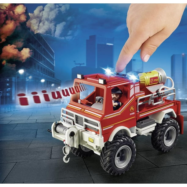 Playmobil 4x4 de pompier avec lance-eau 9466 