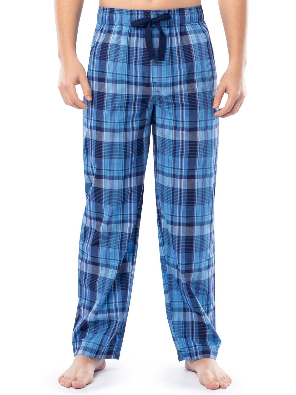 IZOD Men's Lightweight Relaxed Fit Sleep Pants, Blue Plaid