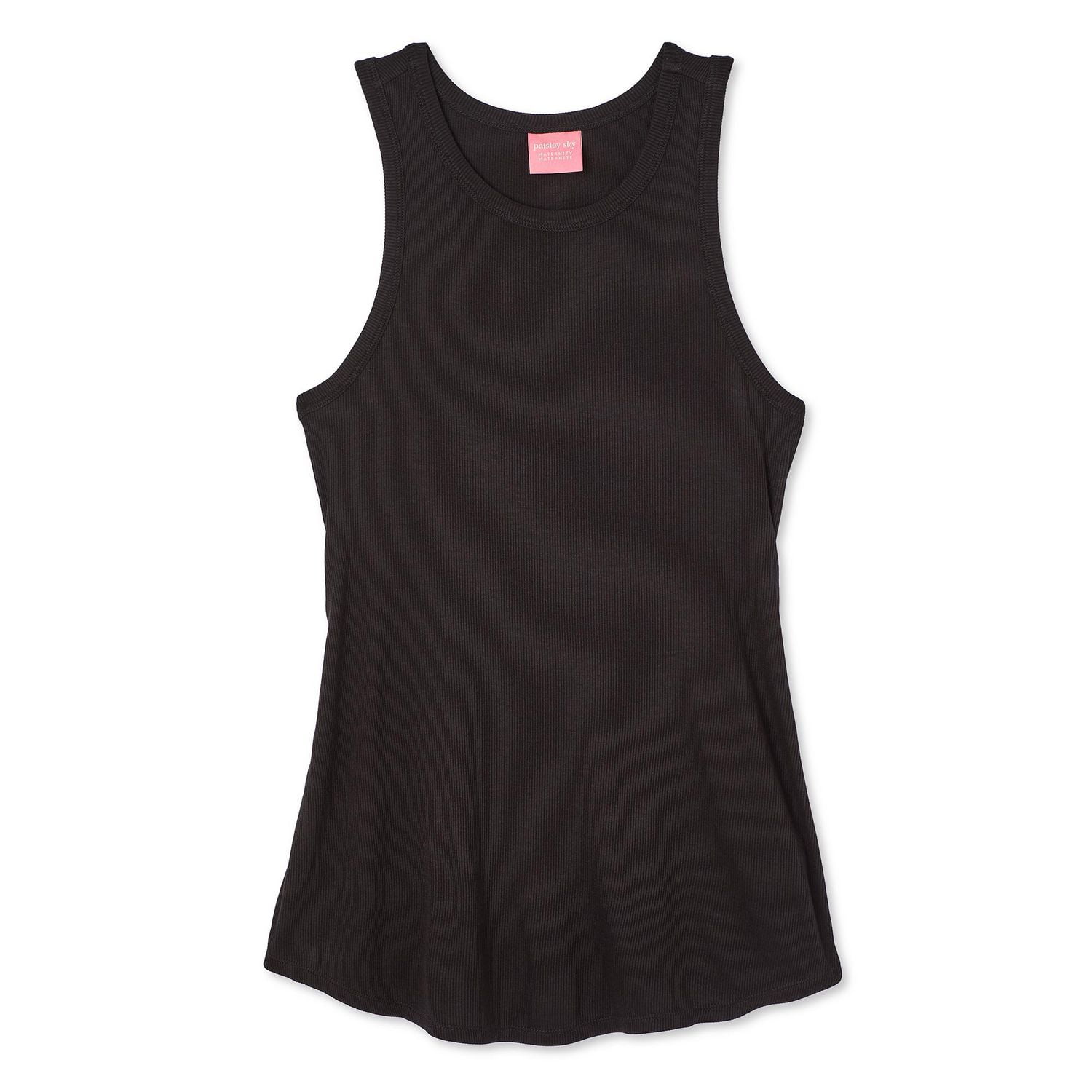 Paisley Sky Maternity Rib Halter Racer Tank